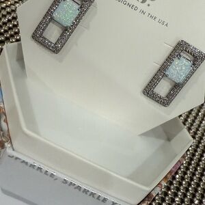 Dazzling Silver Opal Earrings
